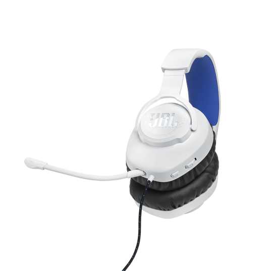 JBL Quantum 100P Console - White - Wired over-ear gaming headset with a detachable mic - Detailshot 4